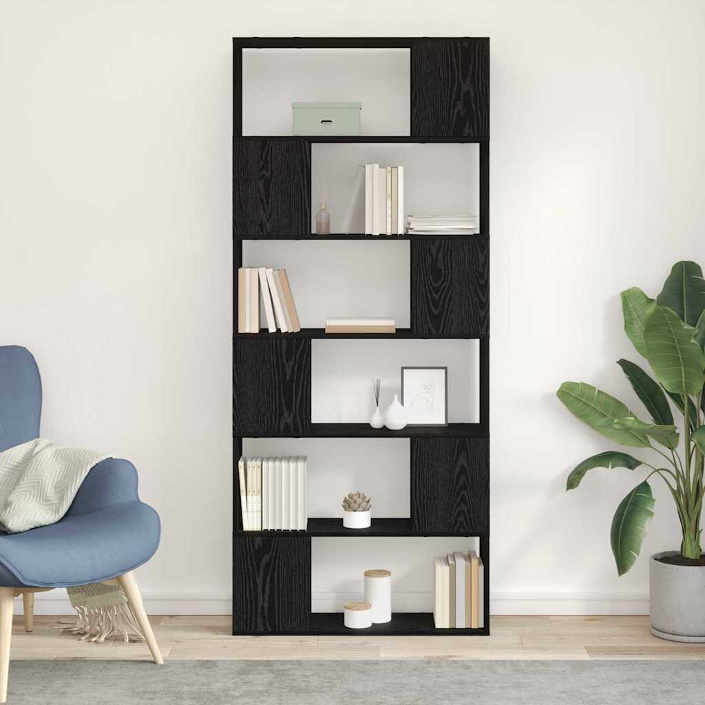 Tv-Benksett Veggmontert Svart 80 X 24 X 186 Cm Konstruert Tre