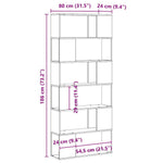 Tv-Benksett Veggmontert Svart 80 X 24 X 186 Cm Konstruert Tre