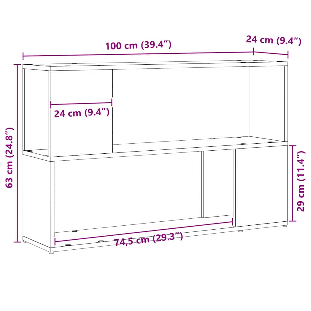 Tv-Benksett Veggmontert Svart 100 X 24 X 63 Cm Konstruert Tre