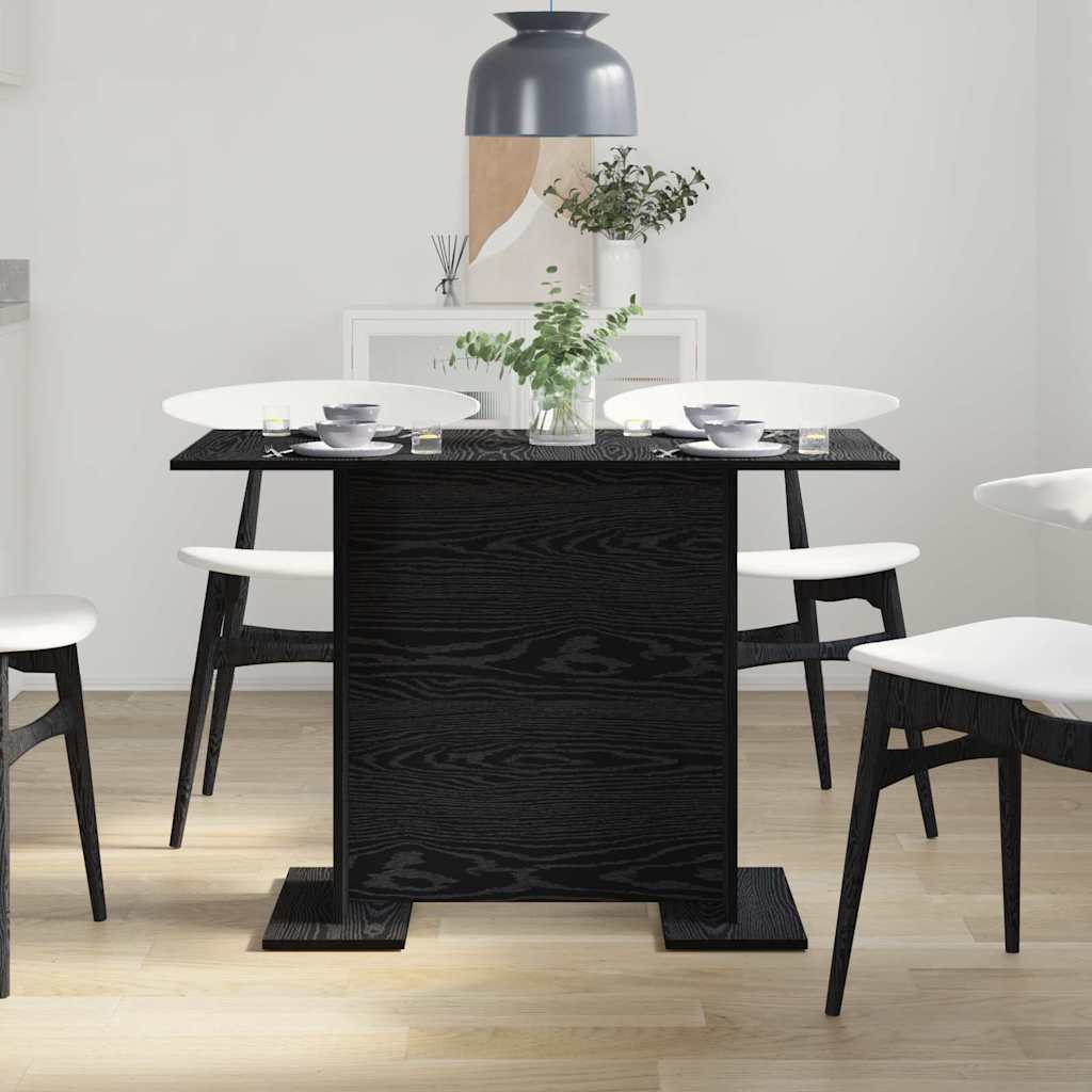 Spisebord Svart Eik 110 X 60 X 75 Cm Konstruert Tre