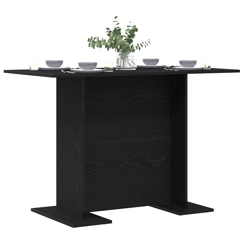 Spisebord Svart Eik 110 X 60 X 75 Cm Konstruert Tre