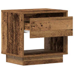 Nattbord Med Skuff Gammelt Tre 45 X 34 X 44 Cm Konstruert Tre