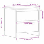 Nattbordskap Gammelt Tre 45 X 34 X 44,5 Cm Konstruert Tre
