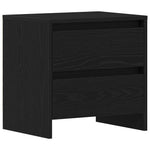 Nattbordskap Svart Eik 45 X 34 X 44,5 Cm Konstruert Tre