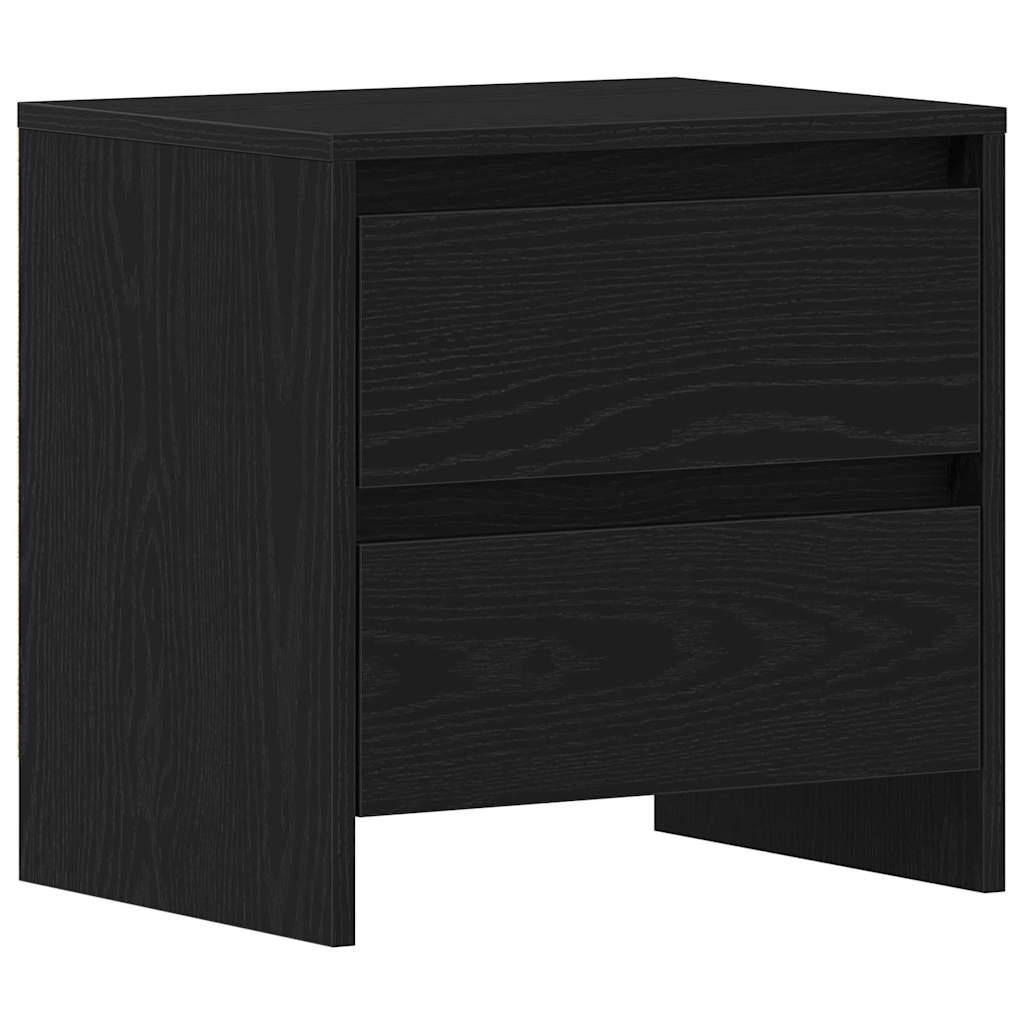 Nattbordskap Svart Eik 45 X 34 X 44,5 Cm Konstruert Tre