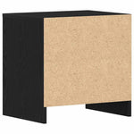 Nattbordskap Svart Eik 45 X 34 X 44,5 Cm Konstruert Tre