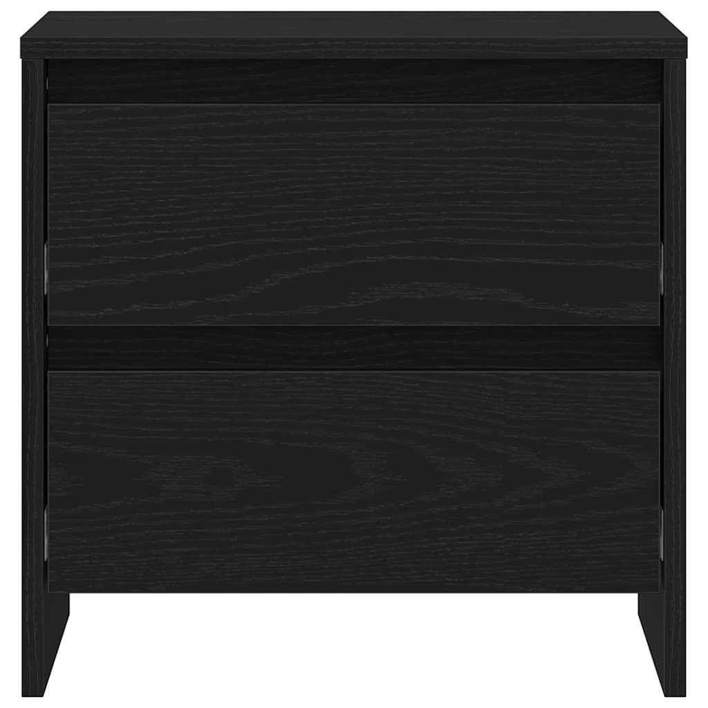 Nattbordskap Svart Eik 45 X 34 X 44,5 Cm Konstruert Tre