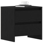 Nattbordskap Svart Eik 45 X 34 X 44,5 Cm Konstruert Tre