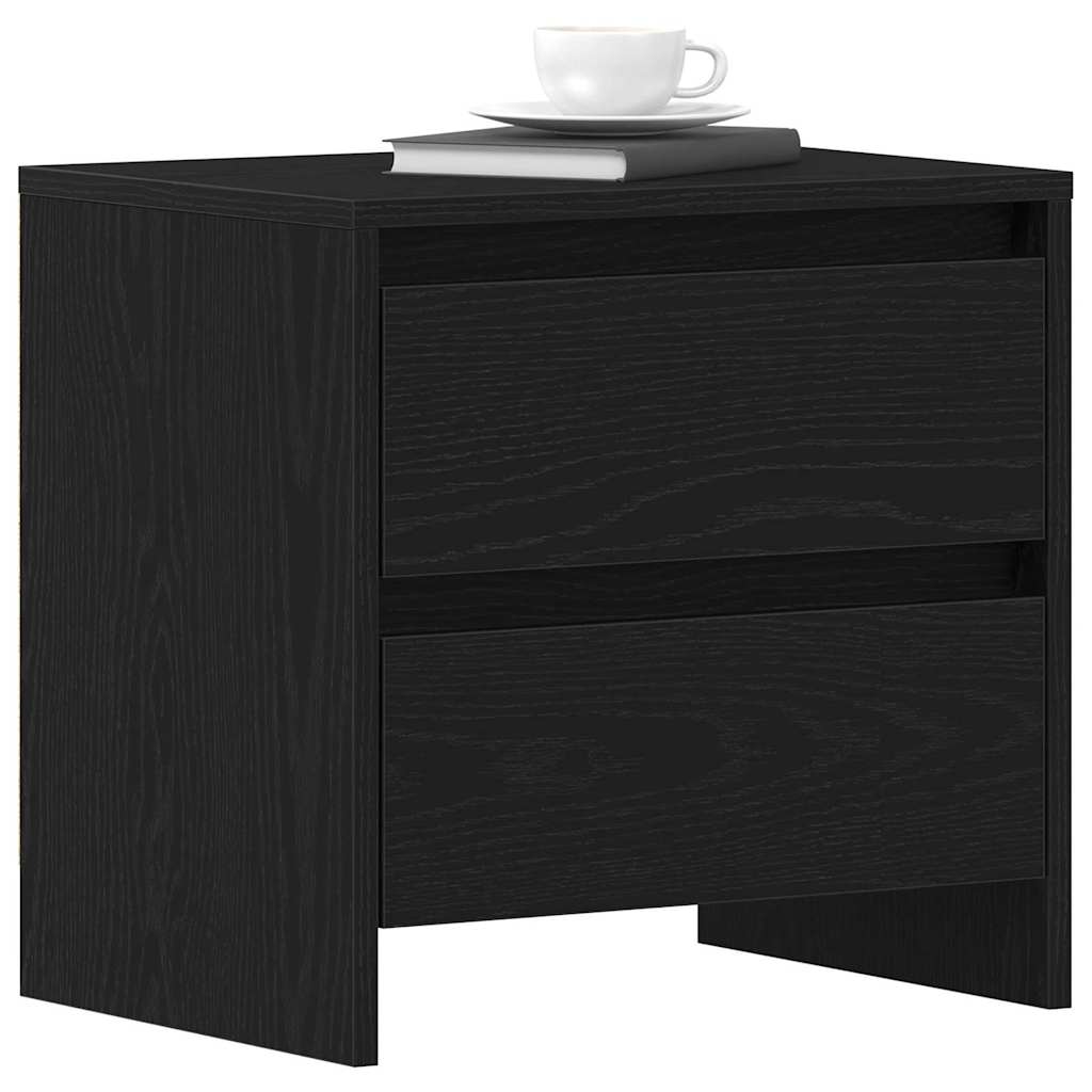 Nattbordskap Svart Eik 45 X 34 X 44,5 Cm Konstruert Tre