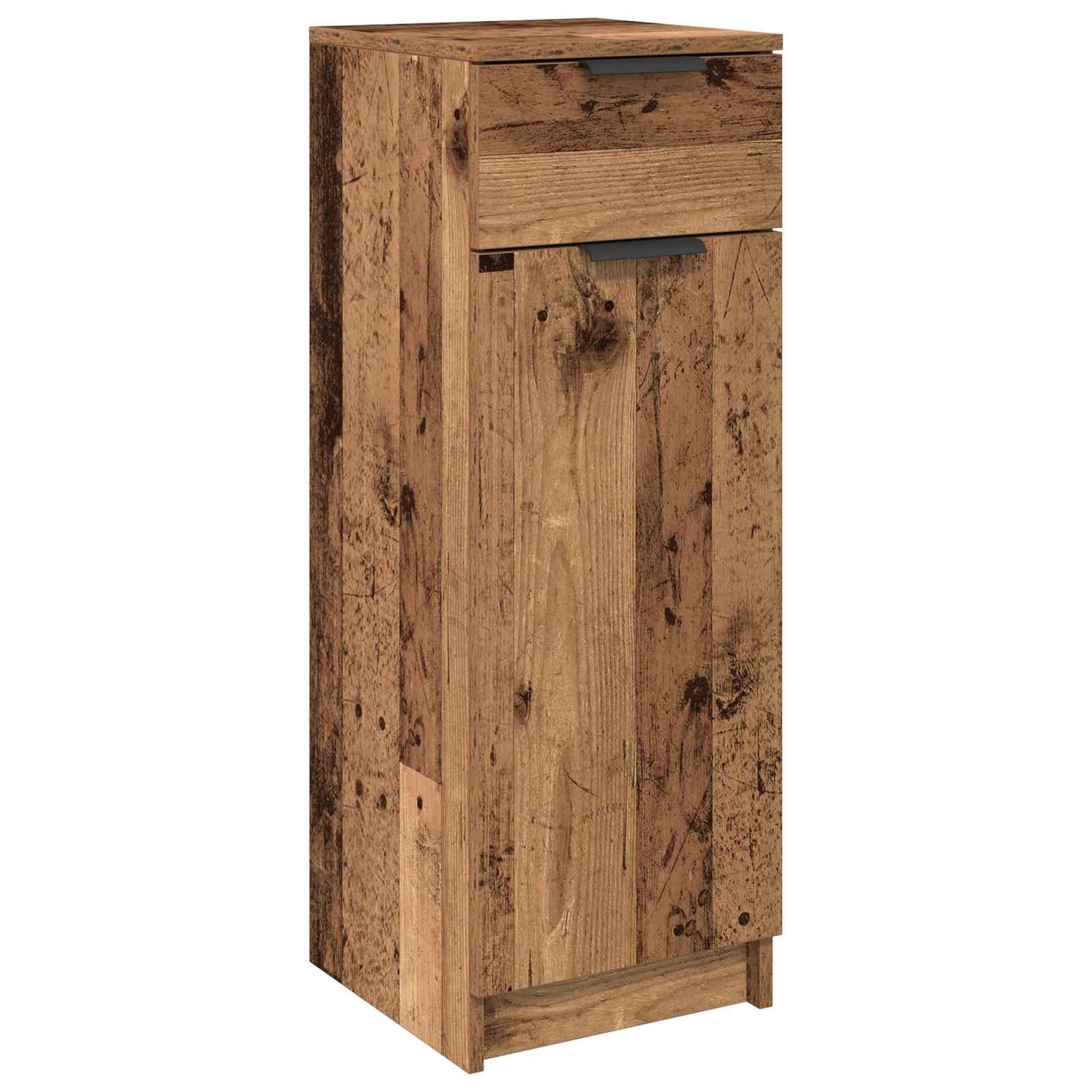 Baderomsskap Med Dør Gammelt Tre 32 X 34 X 90 Cm Konstruert Tre