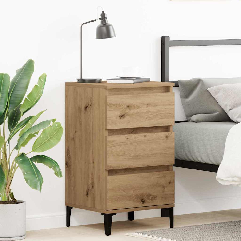 Nattbordskap Artisan Eik 45 X 35 X 44 Cm Konstruert Tre