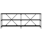 Konsollbord Med Hylle Annet Svart Eik 180 X 30 X 75 Cm