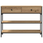 Konsollbord Artisan Eik 100 X 25 X 75 Cm Ingeniørtre Og Metall