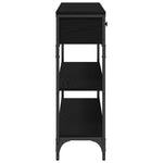 Konsollbord Svart Eik 100 X 25 X 75 Cm Ingeniørtre Og Metall