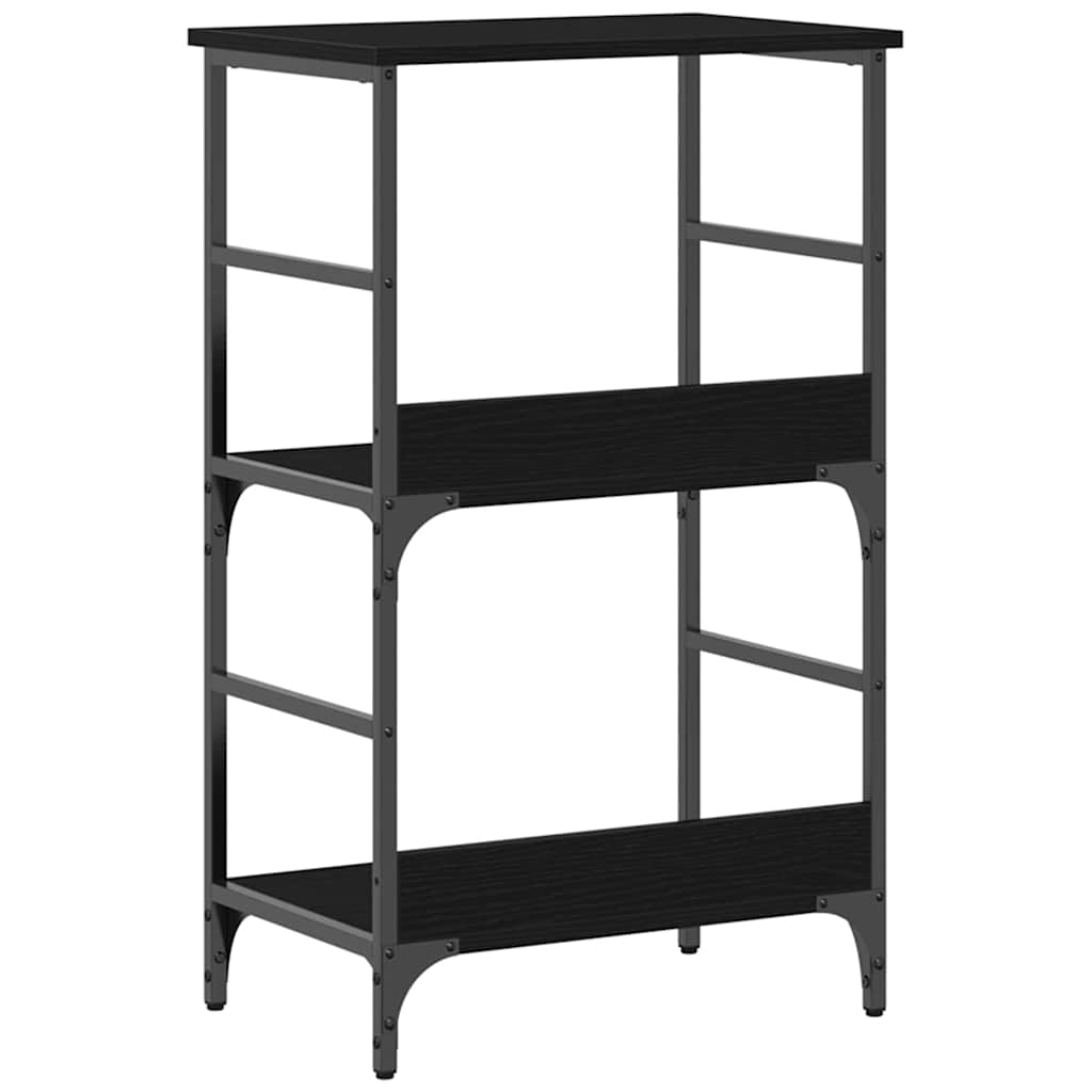 Bokhylle Svart Eik 50 X 33 X 82 Cm Konstruert Tre