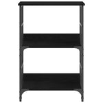 Bokhylle Svart Eik 50 X 33 X 82 Cm Konstruert Tre