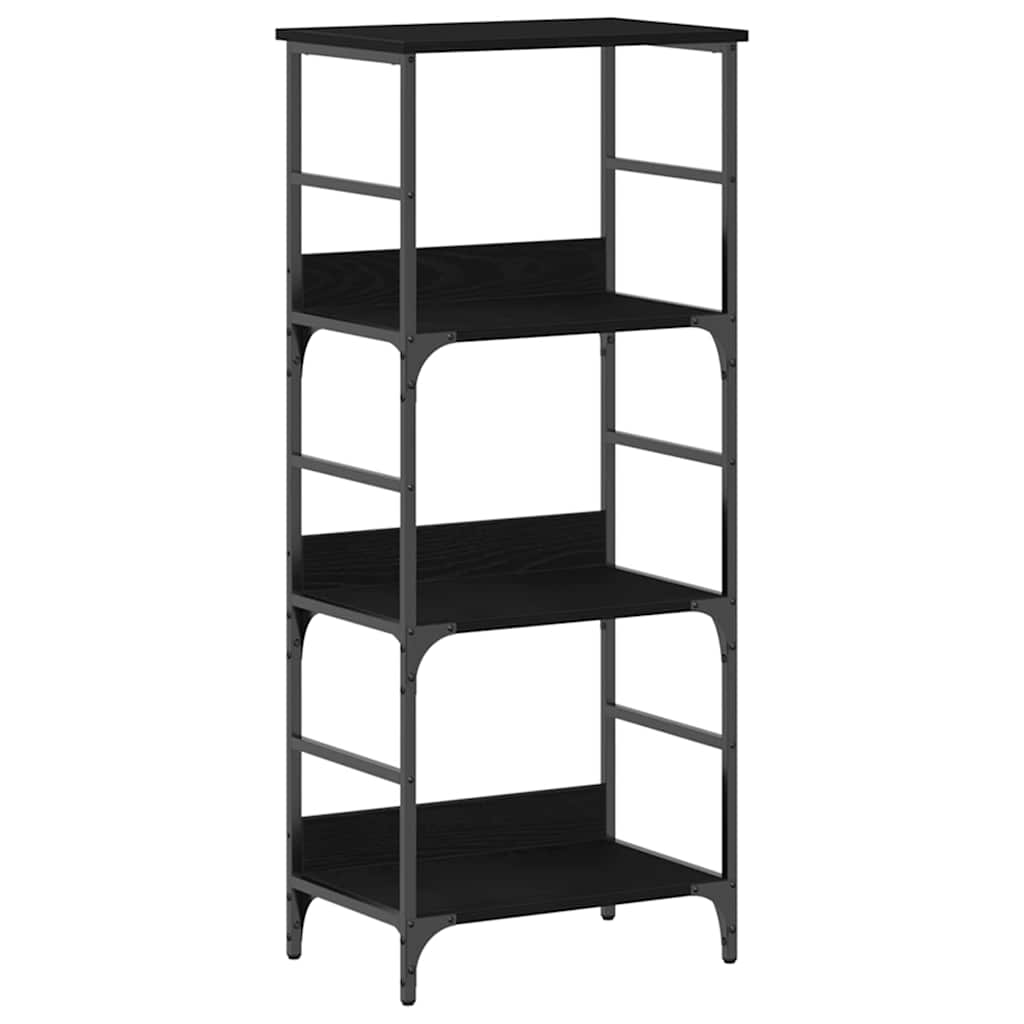 Bokhylle Svart Eik 50 X 33 X 117,5 Cm Konstruert Tre