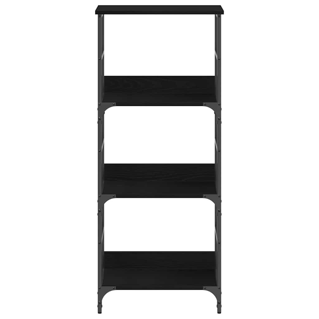 Bokhylle Svart Eik 50 X 33 X 117,5 Cm Konstruert Tre