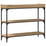 Konsollbord Artisan Eik 100 X 30 X 80 Cm Ingeniørtre Og Metall