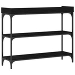 Konsollbord Svart Eik 100 X 30 X 80 Cm Ingeniørtre Og Metall