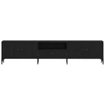 Tv-Skap Med Skuff Svart Eik 200 X 25 X 44 Cm Konstruert Tre