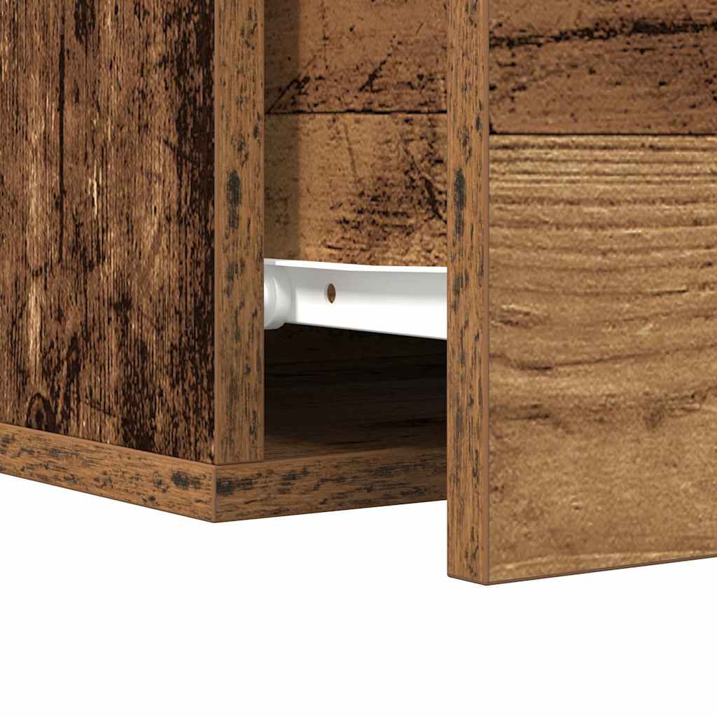Nattbordskap Gammelt Tre 35 X 35 X 20 Cm Konstruert Tre