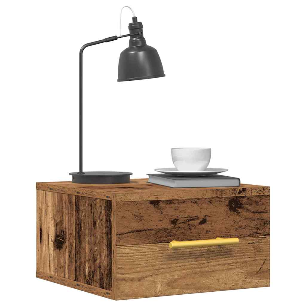 Nattbordskap Gammelt Tre 35 X 35 X 20 Cm Konstruert Tre