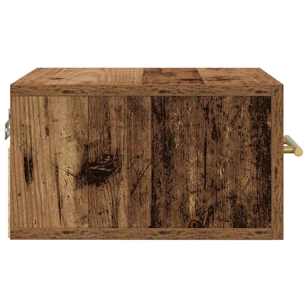Nattbordskap Gammelt Tre 35 X 35 X 20 Cm Konstruert Tre