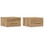 Nattbordskap 2 Pcs Artisan Eik 35 X 35 X 20 Cm Konstruert Tre
