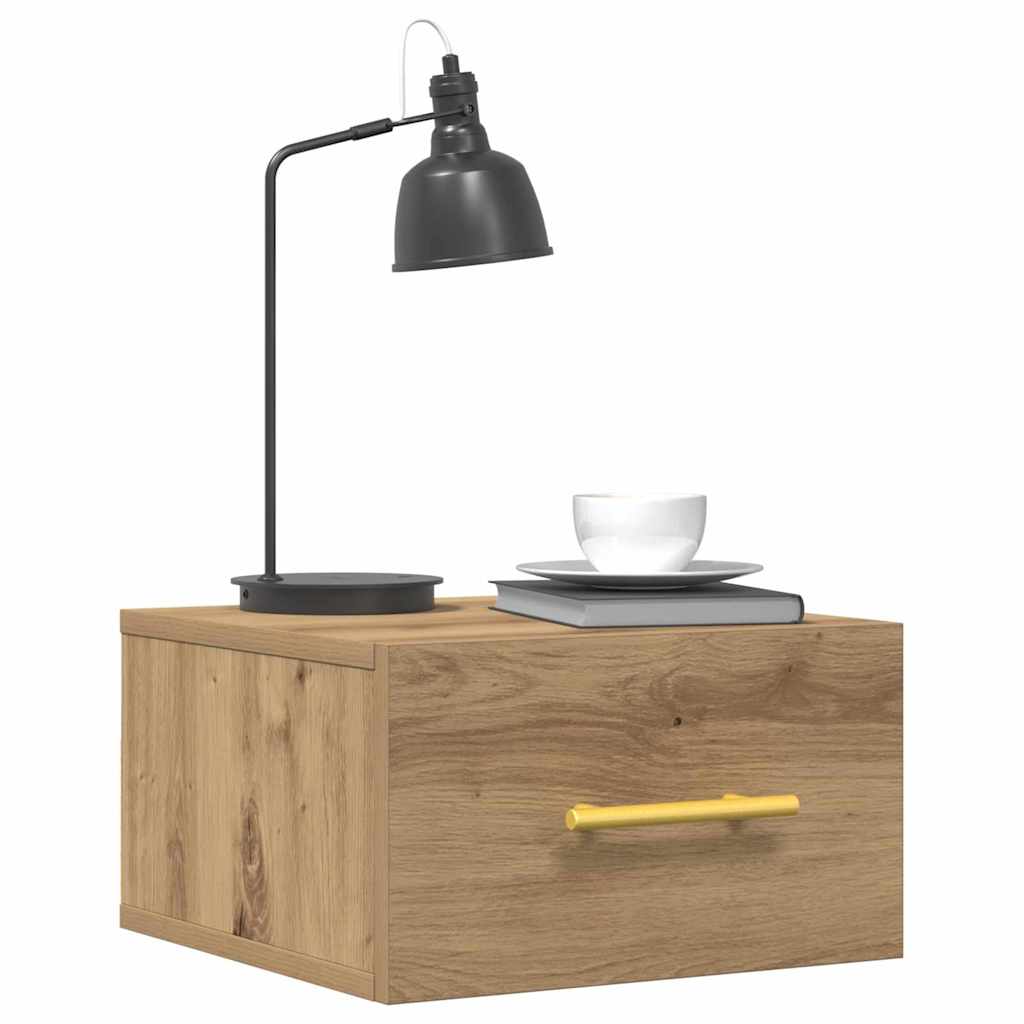 Nattbordskap 2 Pcs Artisan Eik 35 X 35 X 20 Cm Konstruert Tre