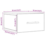 Nattbordskap 2 Pcs Artisan Eik 35 X 35 X 20 Cm Konstruert Tre
