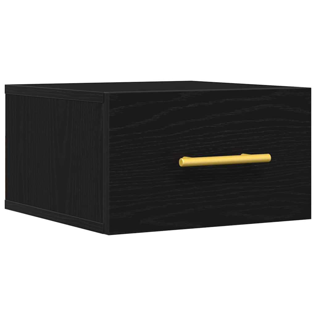 Nattbordskap Svart Eik 35 X 35 X 20 Cm Konstruert Tre
