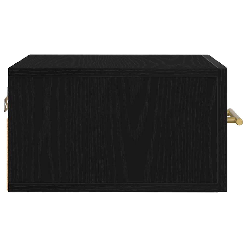 Nattbordskap Svart Eik 35 X 35 X 20 Cm Konstruert Tre