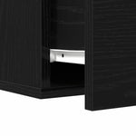 Nattbordskap 2 Pcs Svart Eik 35 X 35 X 20 Cm Konstruert Tre