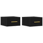 Nattbordskap 2 Pcs Svart Eik 35 X 35 X 20 Cm Konstruert Tre