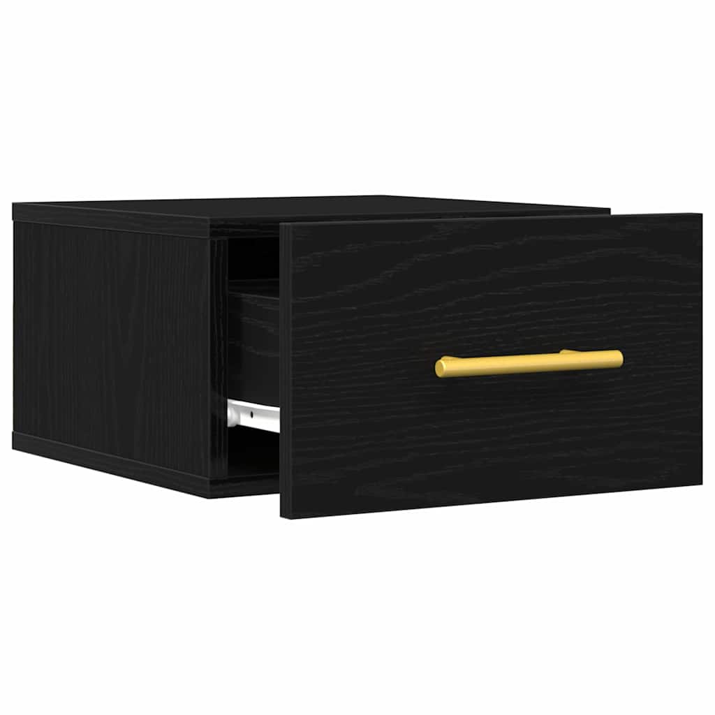 Nattbordskap 2 Pcs Svart Eik 35 X 35 X 20 Cm Konstruert Tre