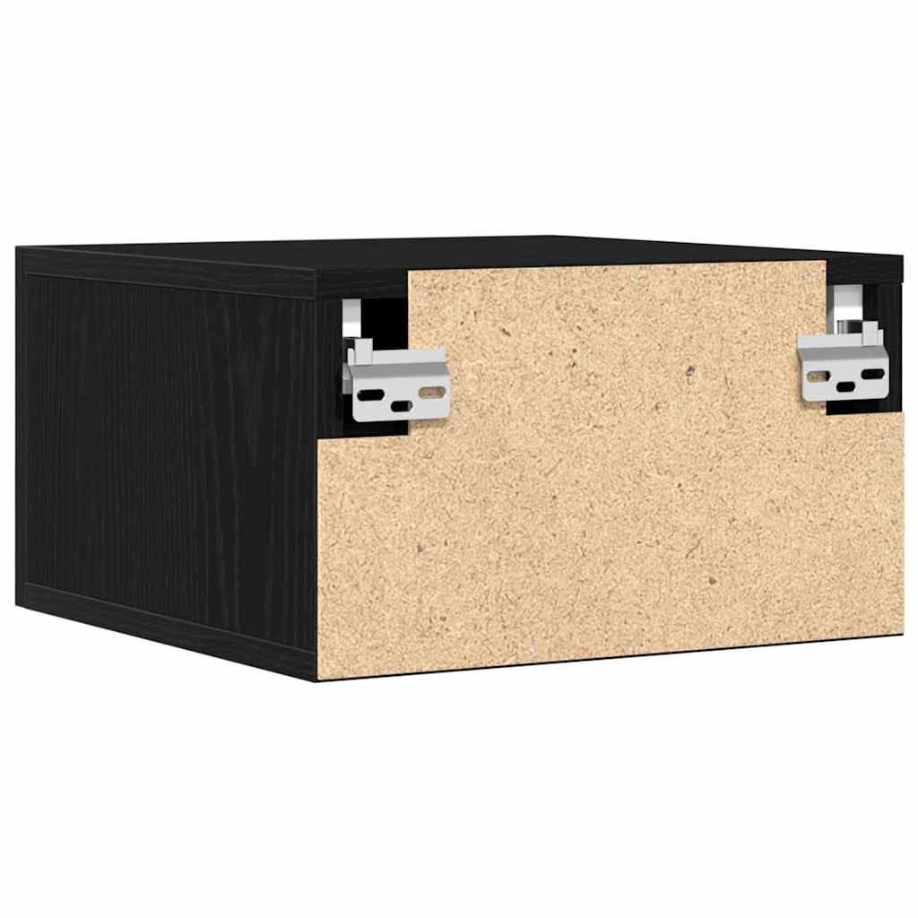 Nattbordskap 2 Pcs Svart Eik 35 X 35 X 20 Cm Konstruert Tre