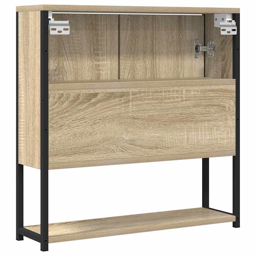 Baderomsspeil Beige 60 X 16 X 60 Cm Glass Og Konstruert Tre