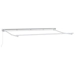 Markiseramme Hvit 4 X 2 M Pulverlakkert Stål Og Aluminium