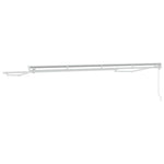 Markiseramme Hvit 4 X 2 M Pulverlakkert Stål Og Aluminium