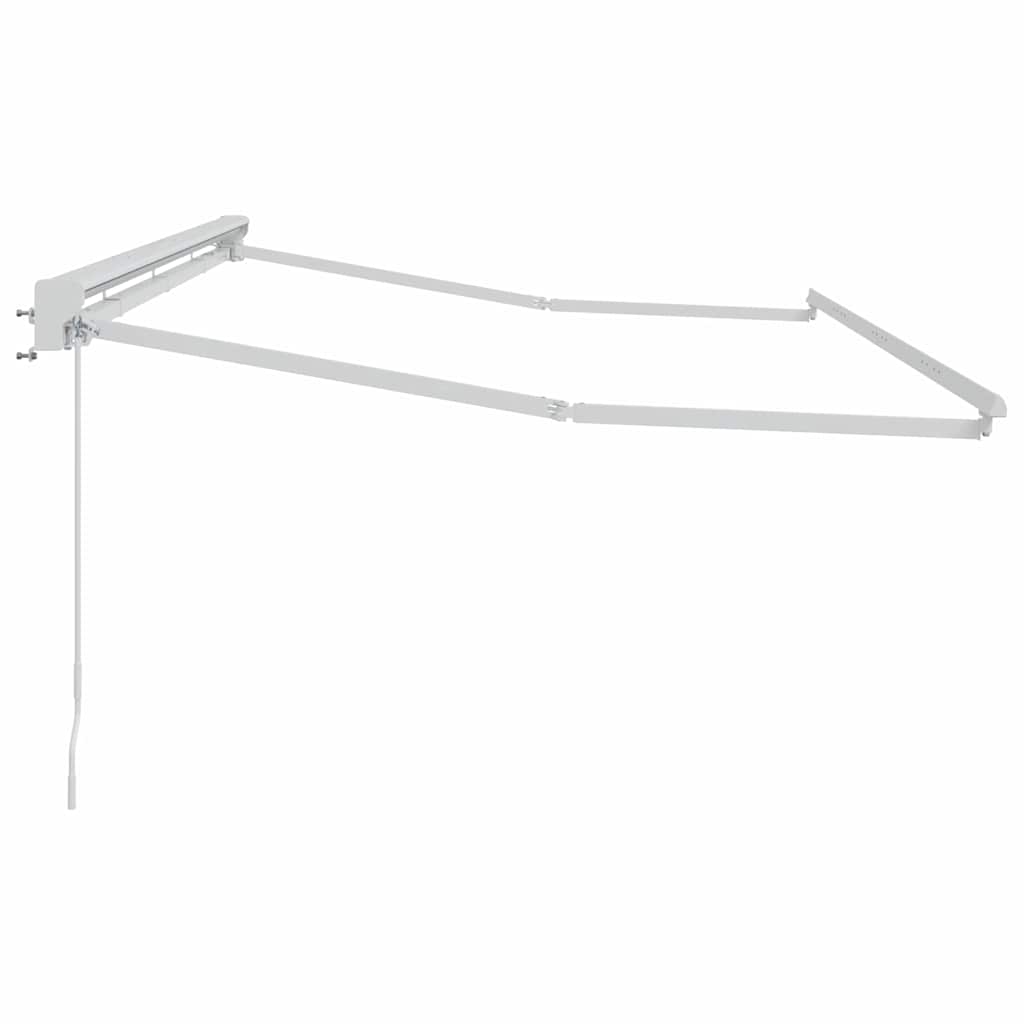 Markiseramme Hvit 4 X 2 M Pulverlakkert Stål Og Aluminium