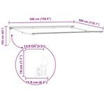 Markiseramme Antrasitt 5 X 3 M Pulverlakkert Stål Og Aluminium