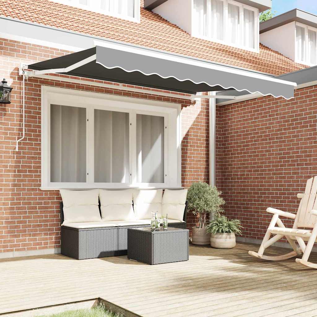 Markiseramme Hvit 2.5 X 2 M Pulverlakkert Stål Og Aluminium