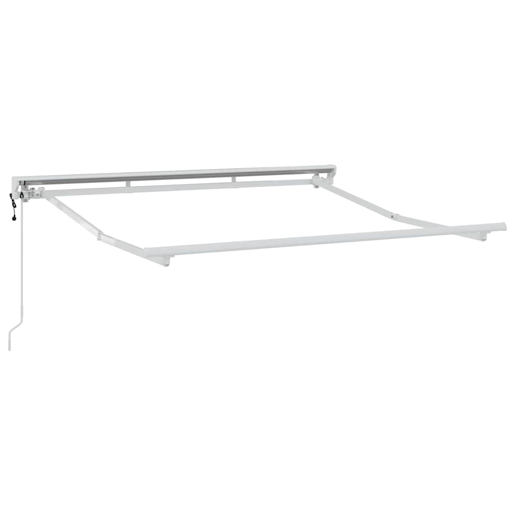 Markiseramme Hvit 2.5 X 2 M Pulverlakkert Stål Og Aluminium