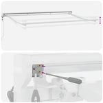 Markiseramme Hvit 3.5 X 2 M Pulverlakkert Stål Og Aluminium