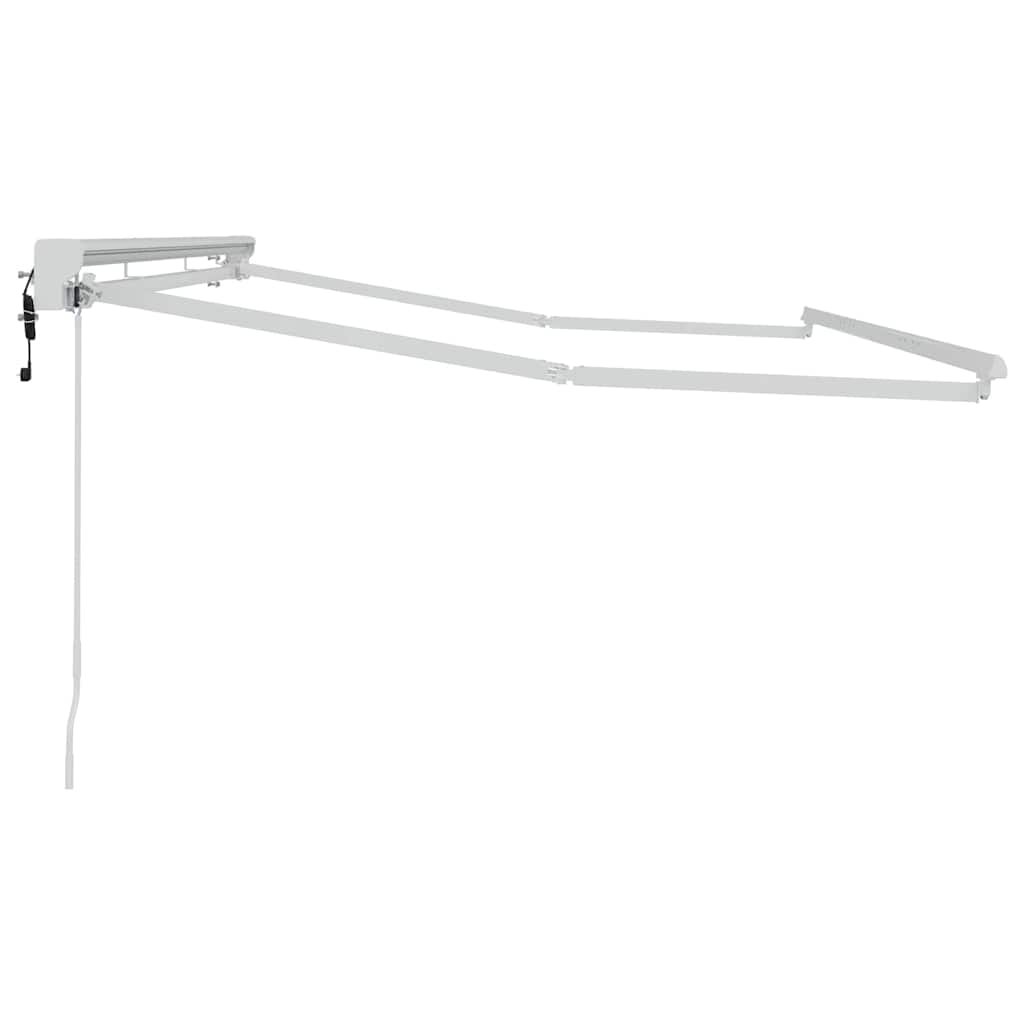 Markiseramme Hvit 3.5 X 2 M Pulverlakkert Stål Og Aluminium