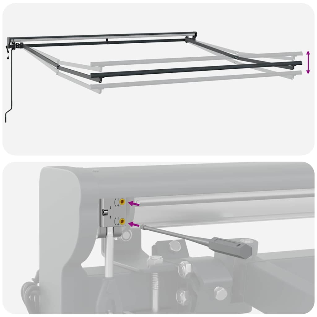 Markiseramme Antrasitt 3,5 X 2,5 M