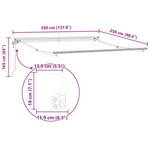 Markiseramme Antrasitt 3,5 X 2,5 M