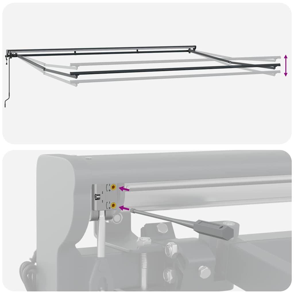 Markiseramme Antrasitt 4,5 × 3 M