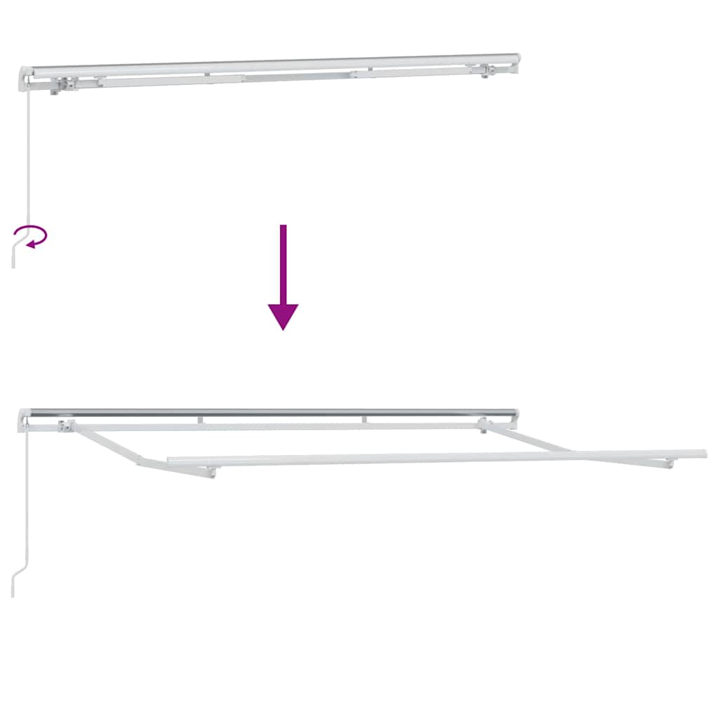 Markiseramme Hvit 3.5 X 2 M Metall